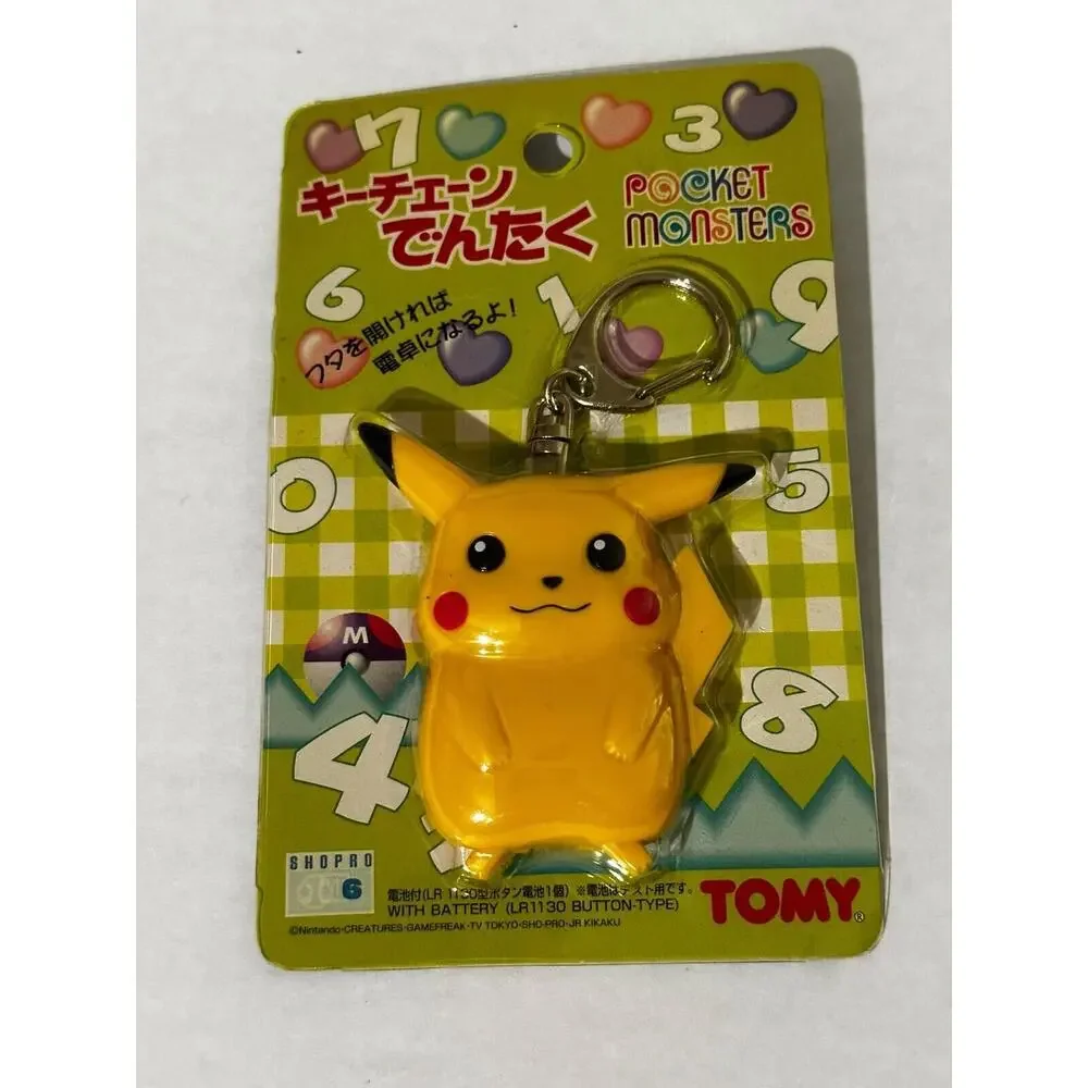 Tomy Pocket Monsters Nintendo Pokemon Pikachu Keychain 90’s RARE Sealed See Pict